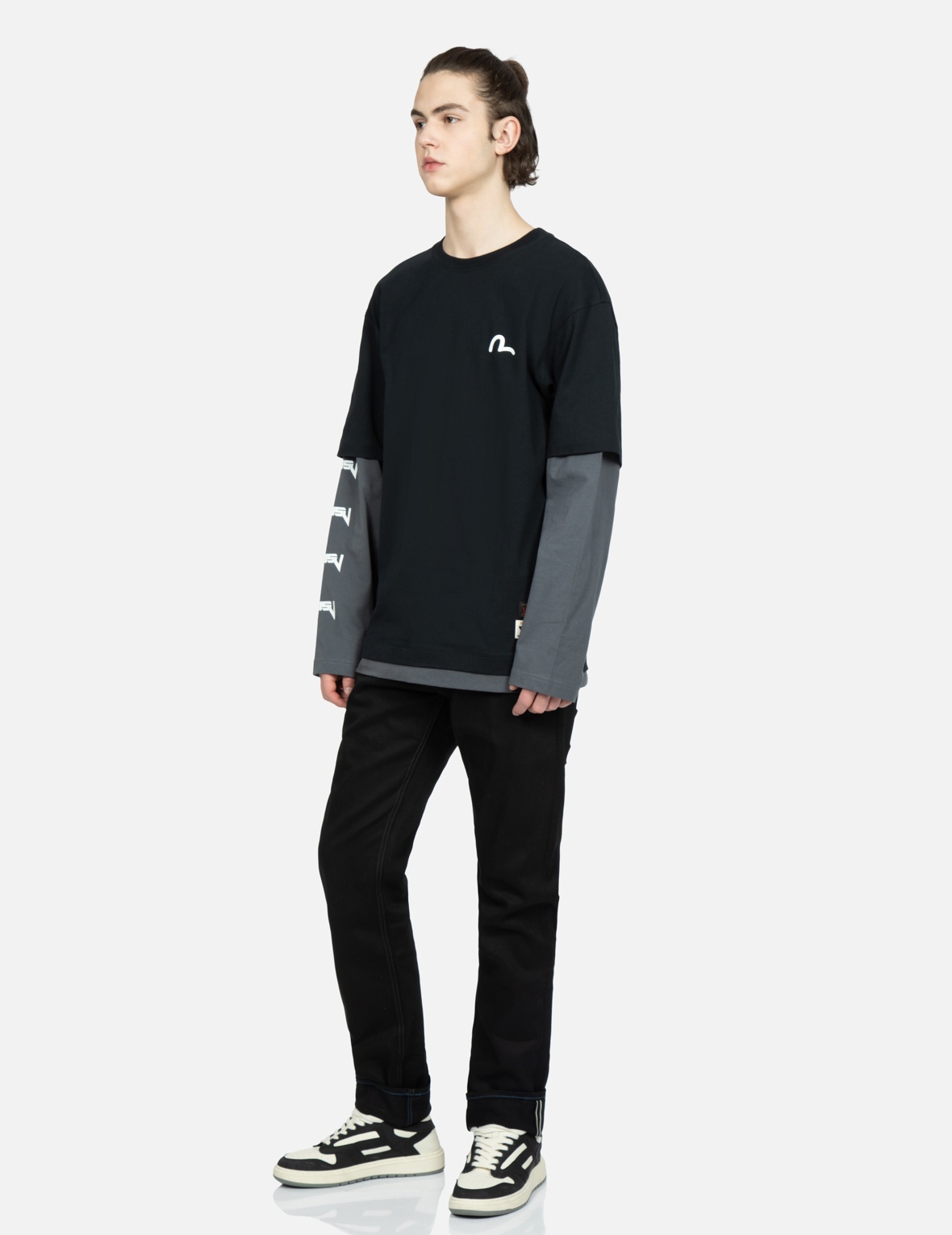 MULTI-LOGO EMBROIDERY SLIM-FIT JEANS #2010 - 4