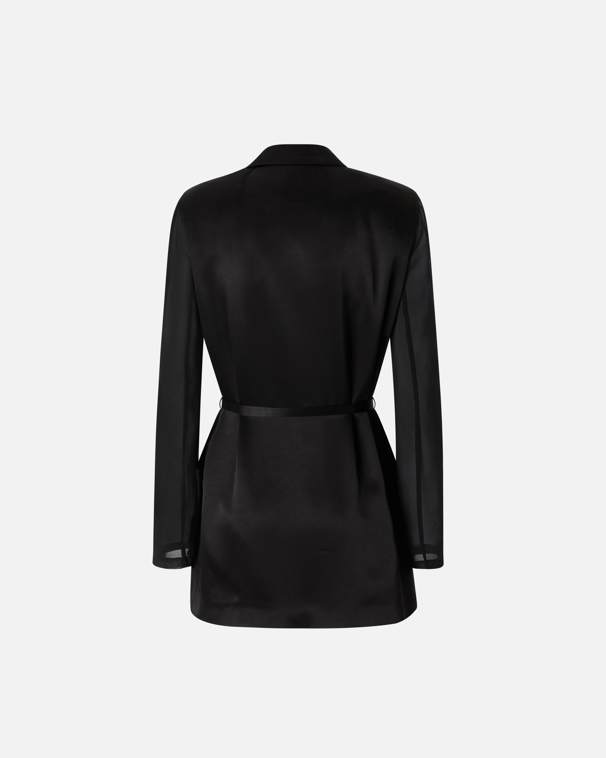 SHINY BLAZER WITH TRANSPARENT SLEEVES - 6