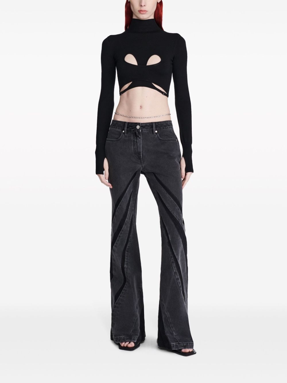 Darted bootcut jeans - 2