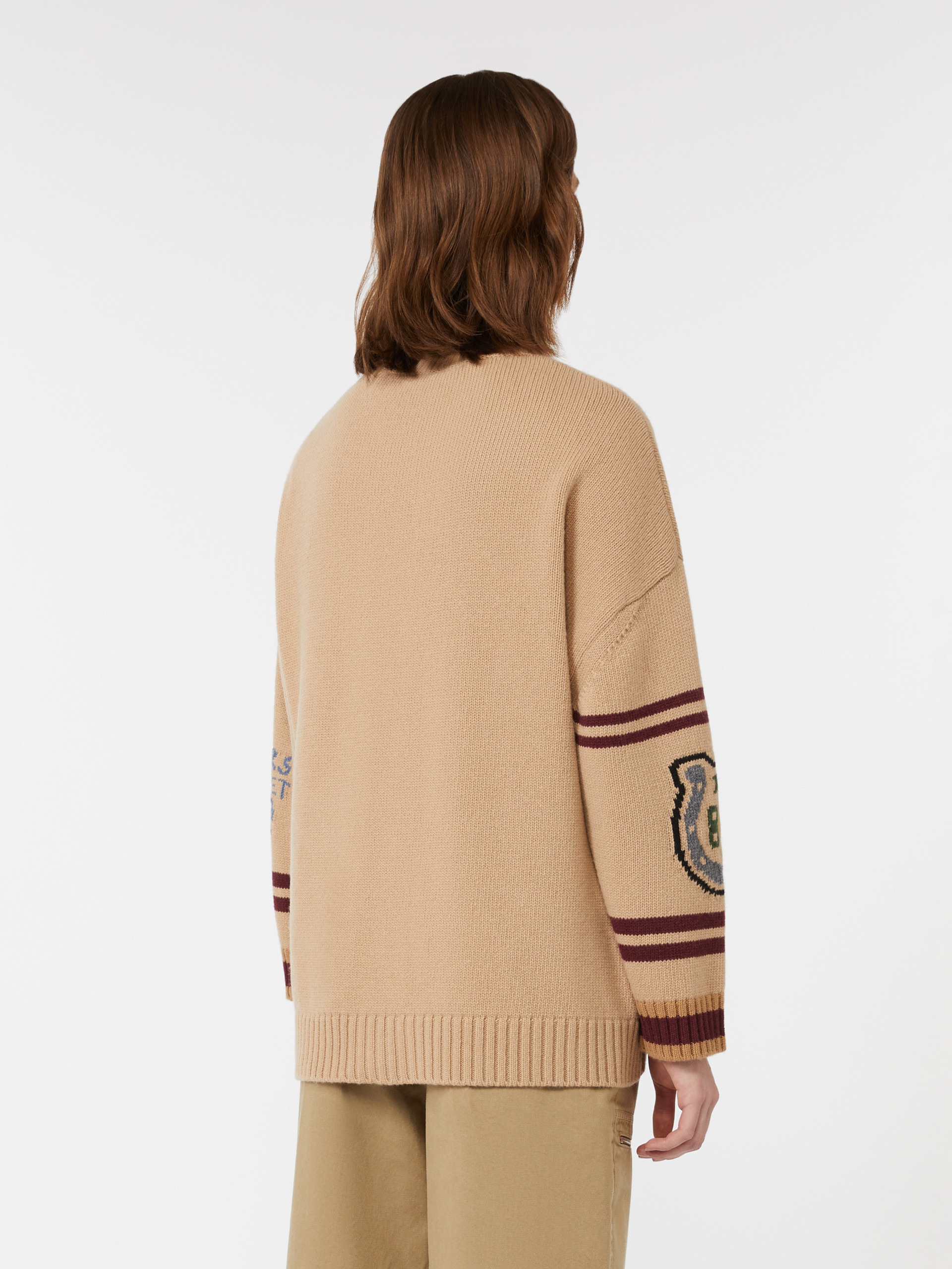BELGIO Wool knit oversized cardigan - 4