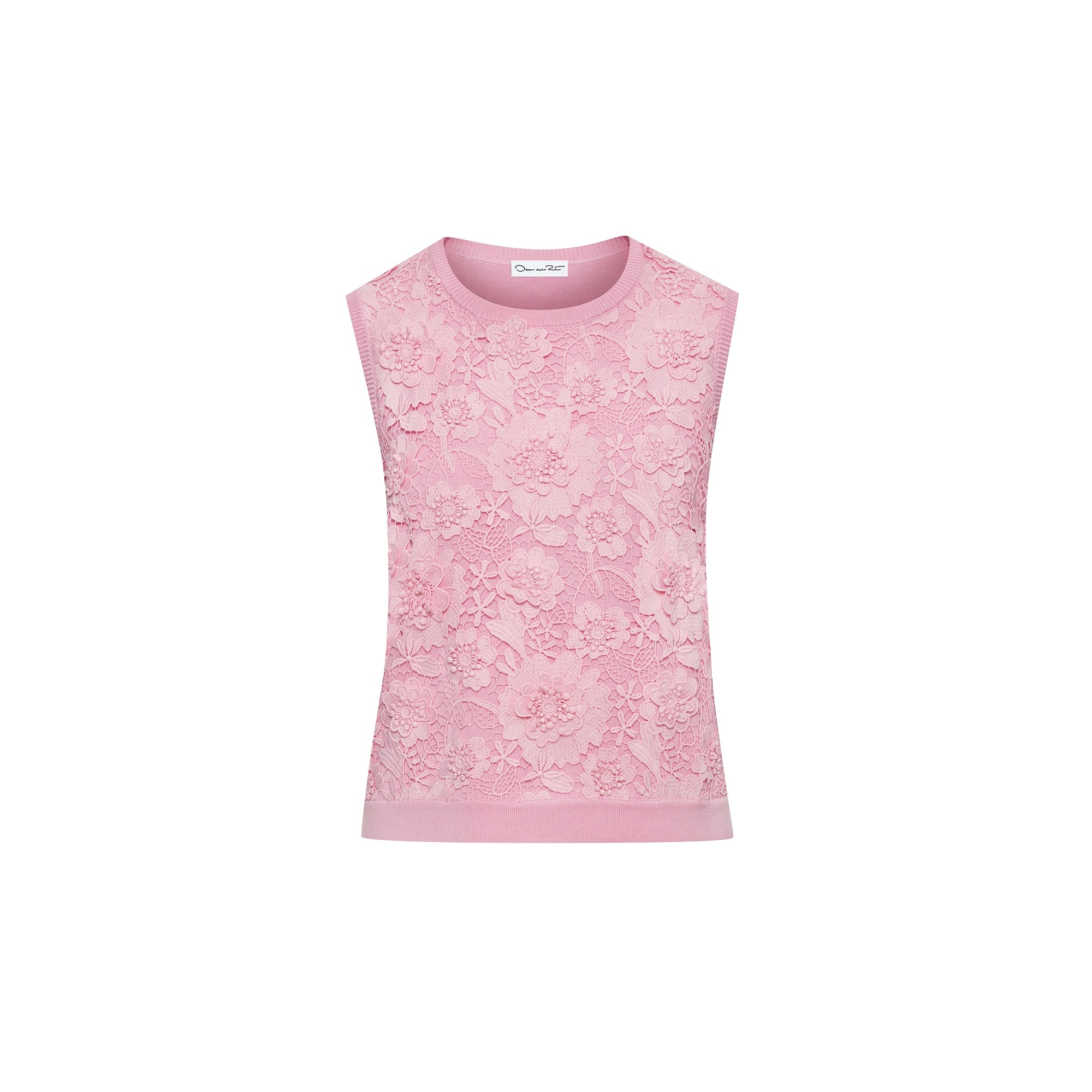 FLORAL GUIPURE INSET TANK - 5