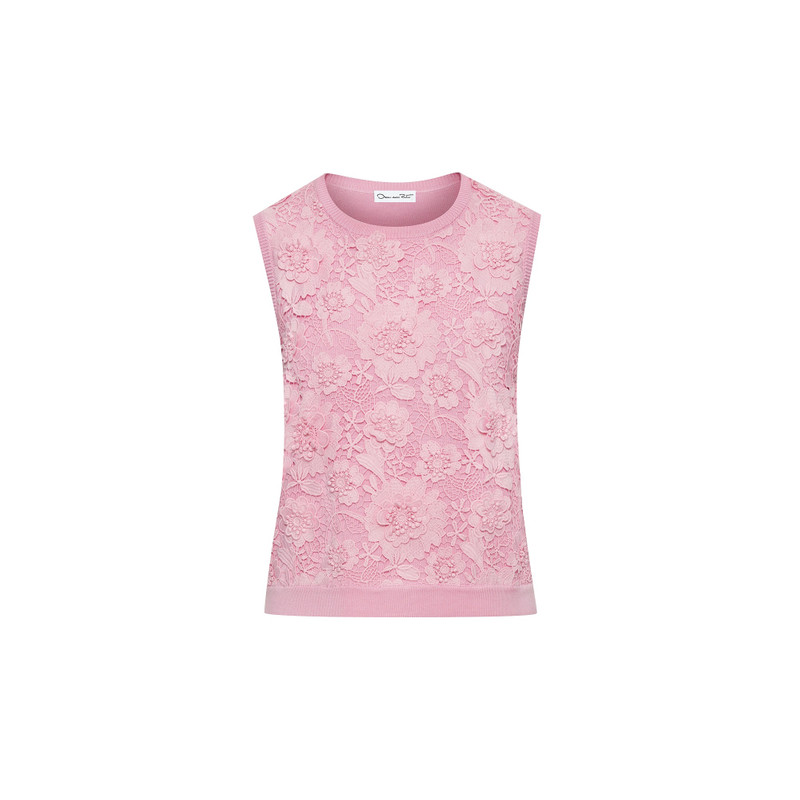 FLORAL GUIPURE INSET TANK 5