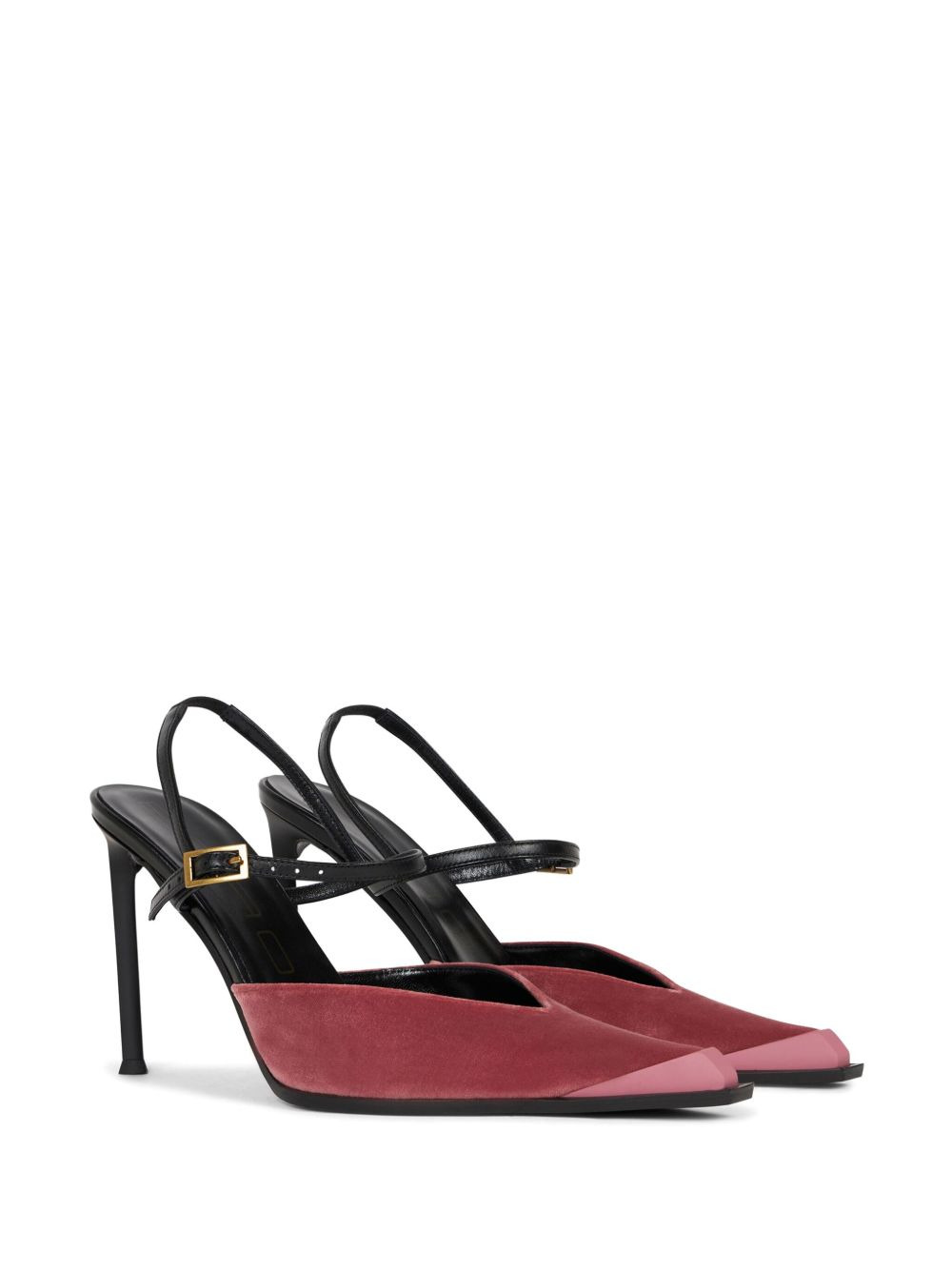 velvet buckled pumps - 2