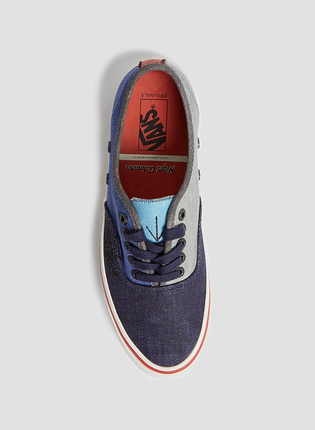 Vans Vault x Nigel Cabourn OG Authentic LX in Crazy Navy Mix - 3