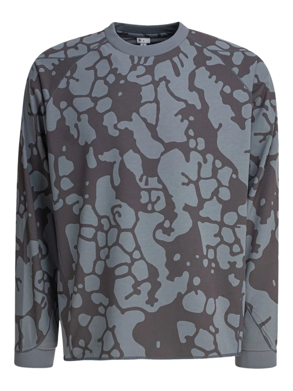 abstract-print raglan-sleeve T-shirt - 1