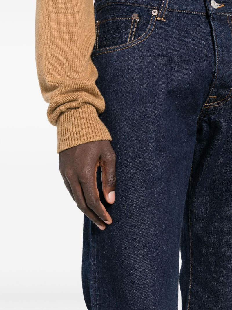 mid-rise straight-leg jeans 5