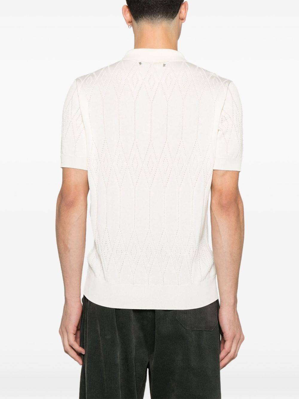 argyle intarsia-knit polo shirt - 3