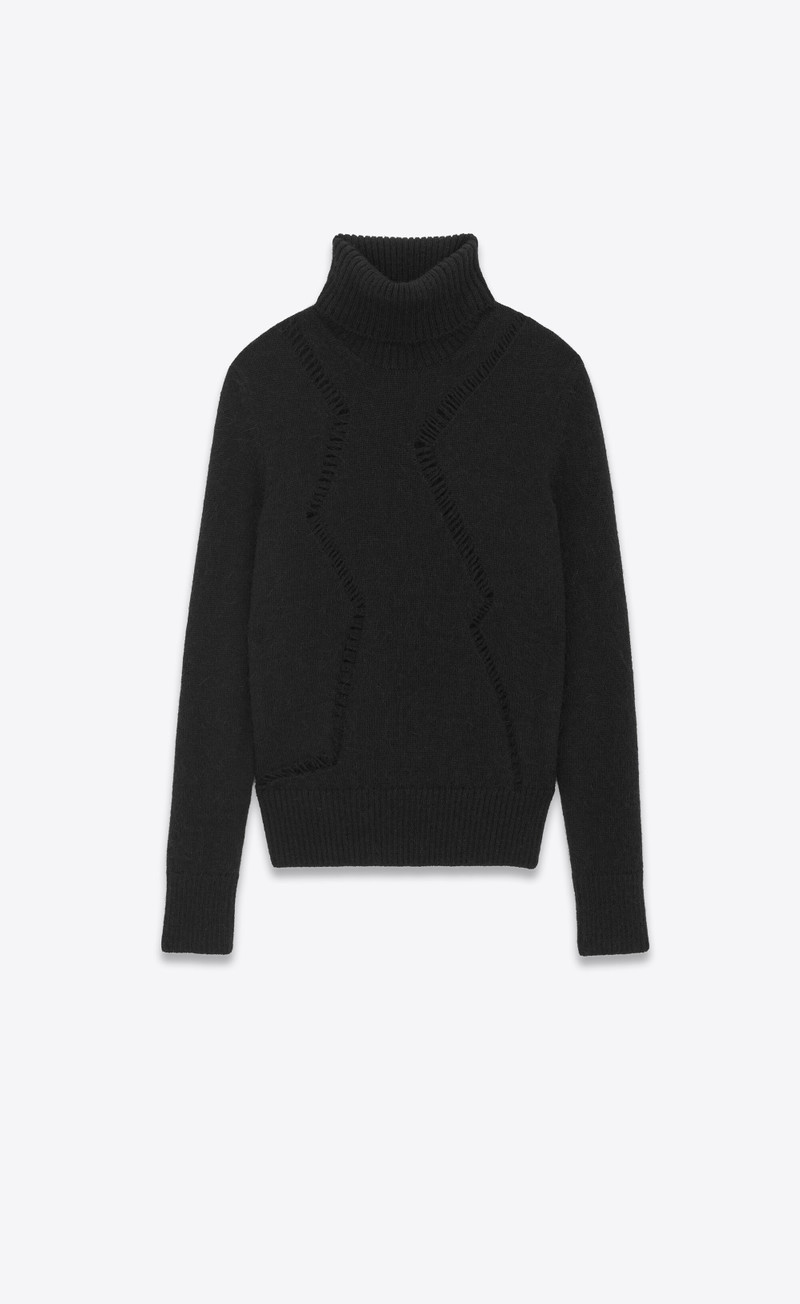 turtleneck 스웨터 양모 - 1