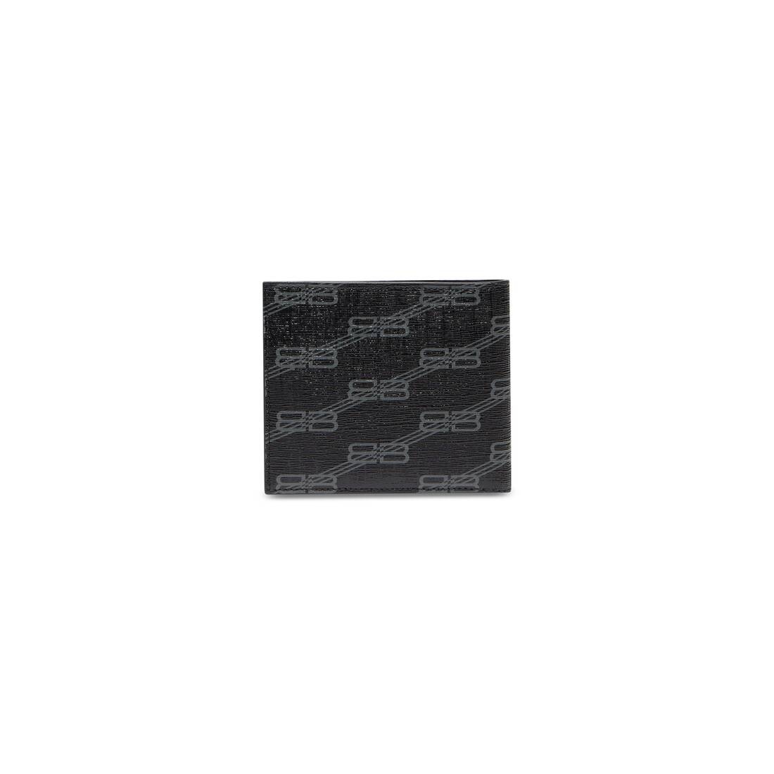 BALENCIAGA signature square folded wallet bb monogram coated 