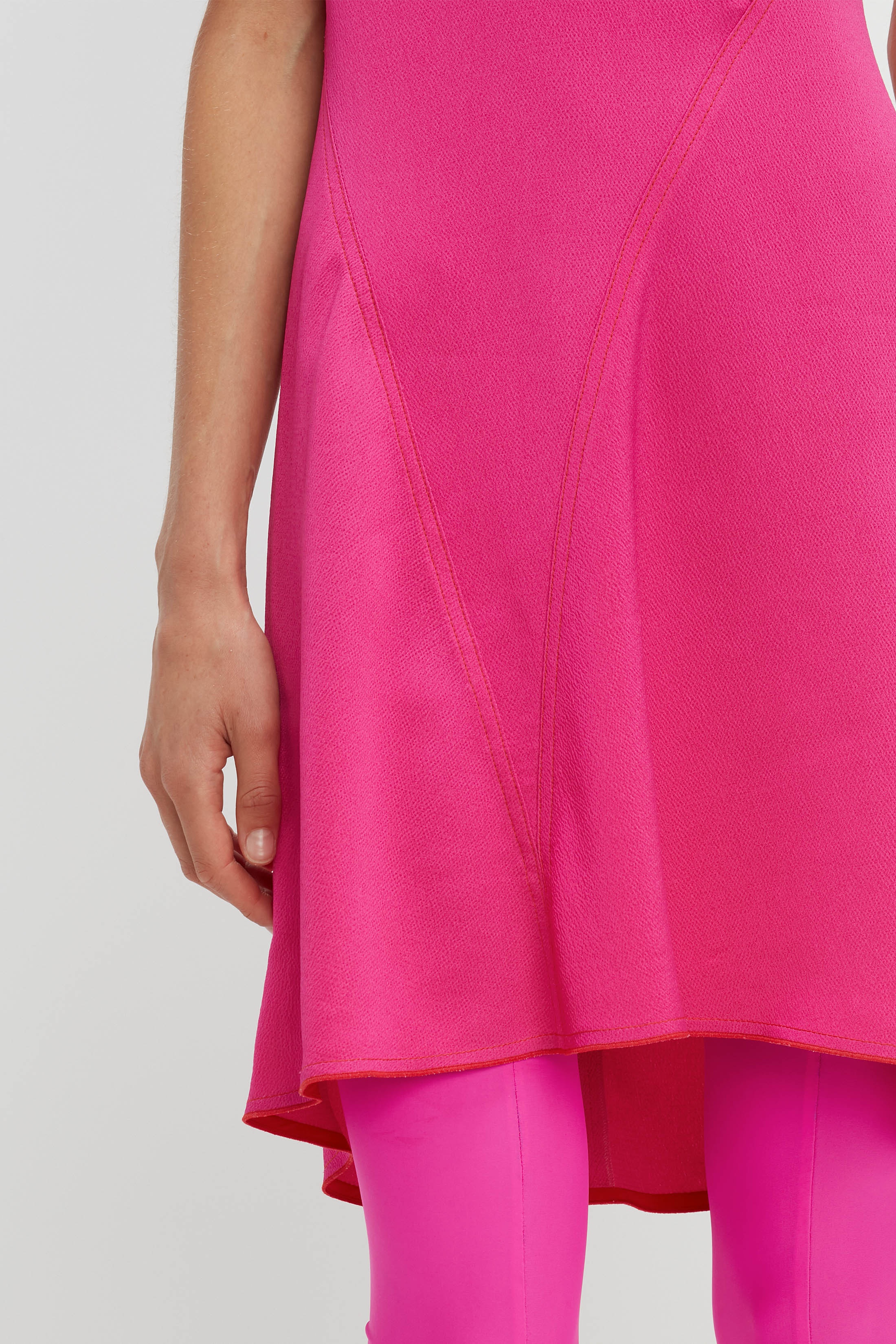 Cap Sleeve Mini Dress in Fuchsia - 8