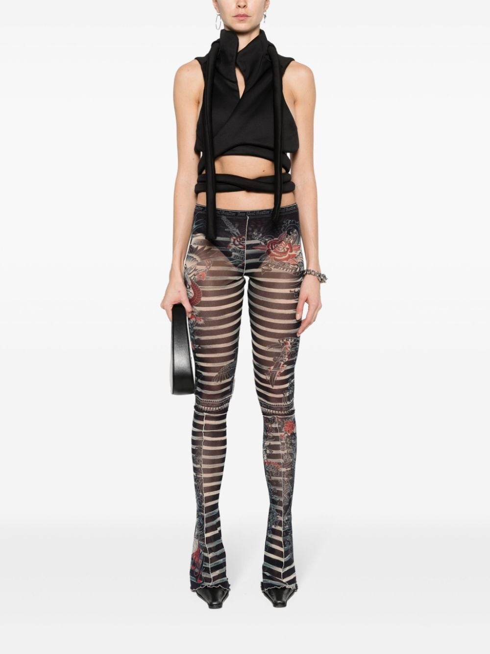 self-tie cut-out vest - 2