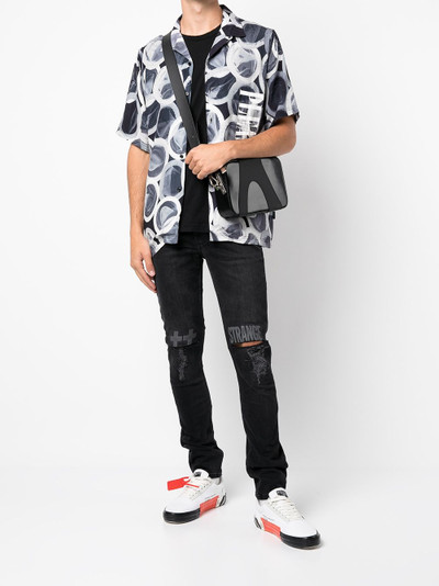 Ksubi text-print distressed jeans outlook