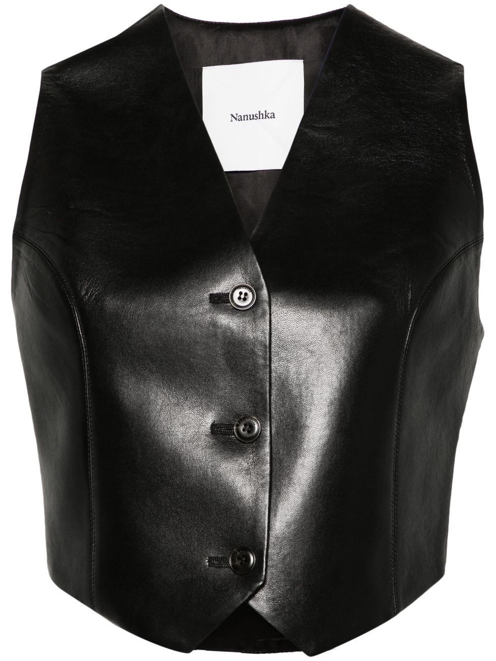 Arnona faux-leather waistcoat - 1