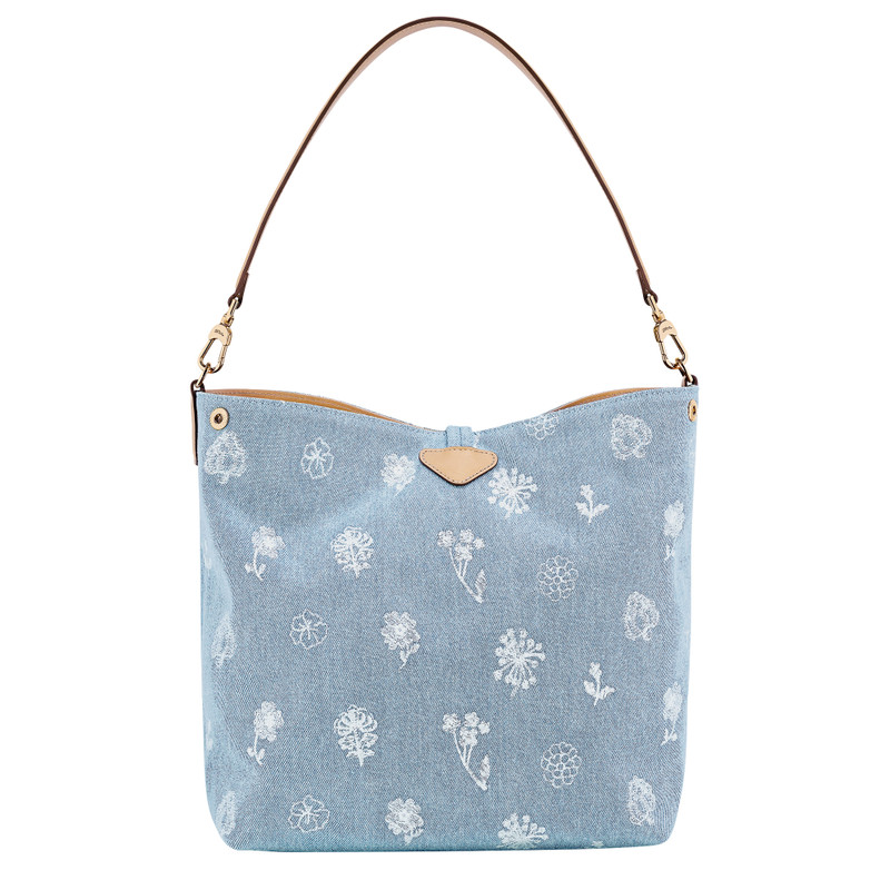 Le Roseau M Hobo bag Sky Blue - Canvas 4