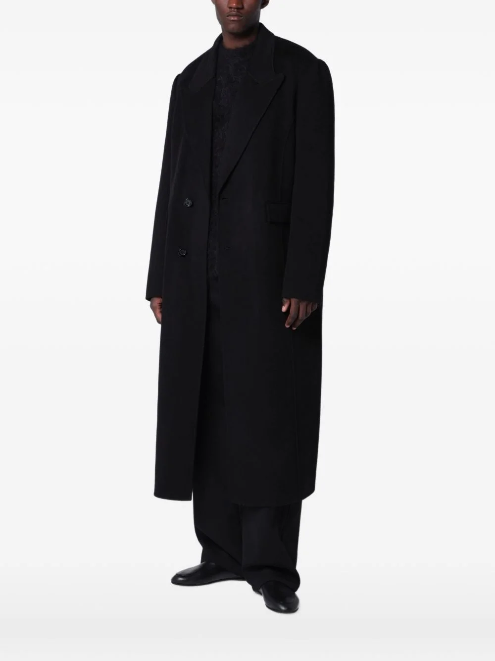 cashmere double-breasted coat - 1