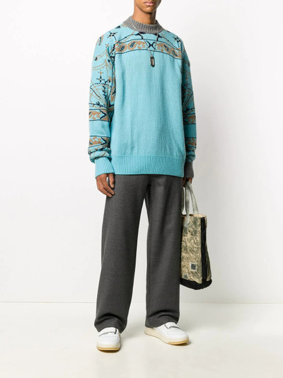 sacai paisley pattern jumper outlook