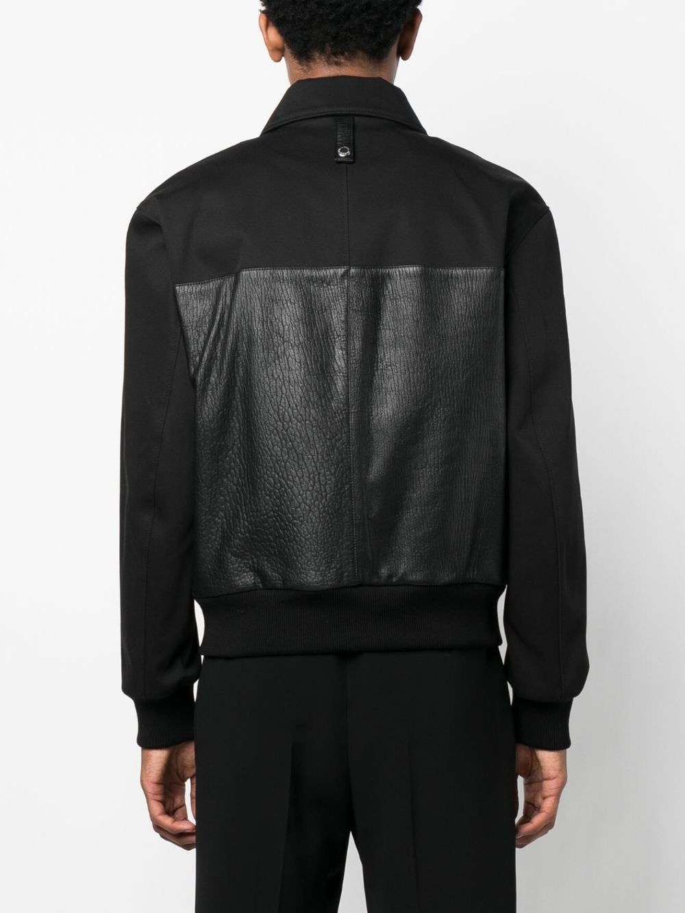 panelled zipped bomber jacket - 4