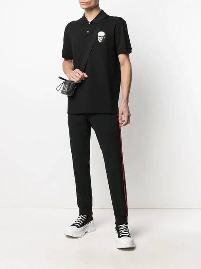 Alexander McQueen skull patch cotton polo shirt outlook