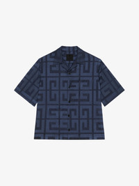 Givenchy 4G BOXY FIT SHINY HAWAIIAN SHIRT | REVERSIBLE
