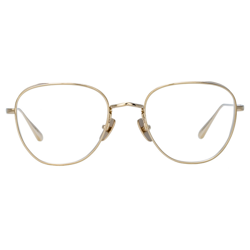 HARDY OVAL OPTICAL FRAME IN LIGHT GOLD - 1
