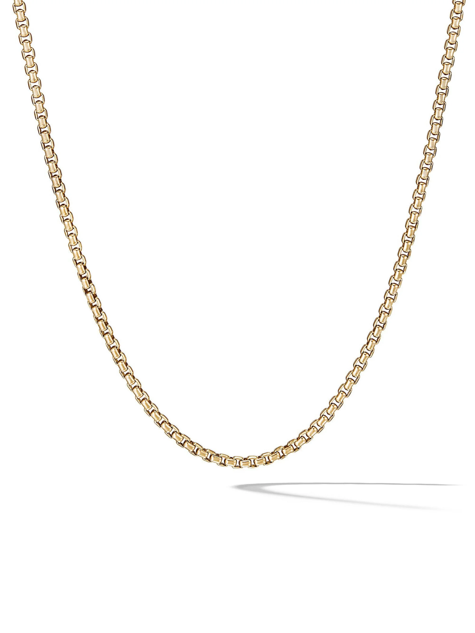 Women's Box Chain Necklace in 18K Yellow Gold, 3.6MM - Gold - 1