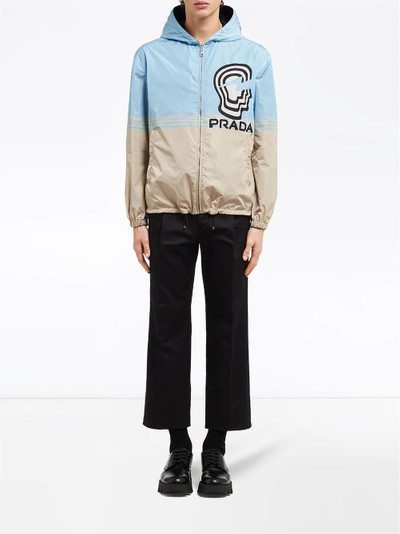 Prada logo print nylon jacket outlook