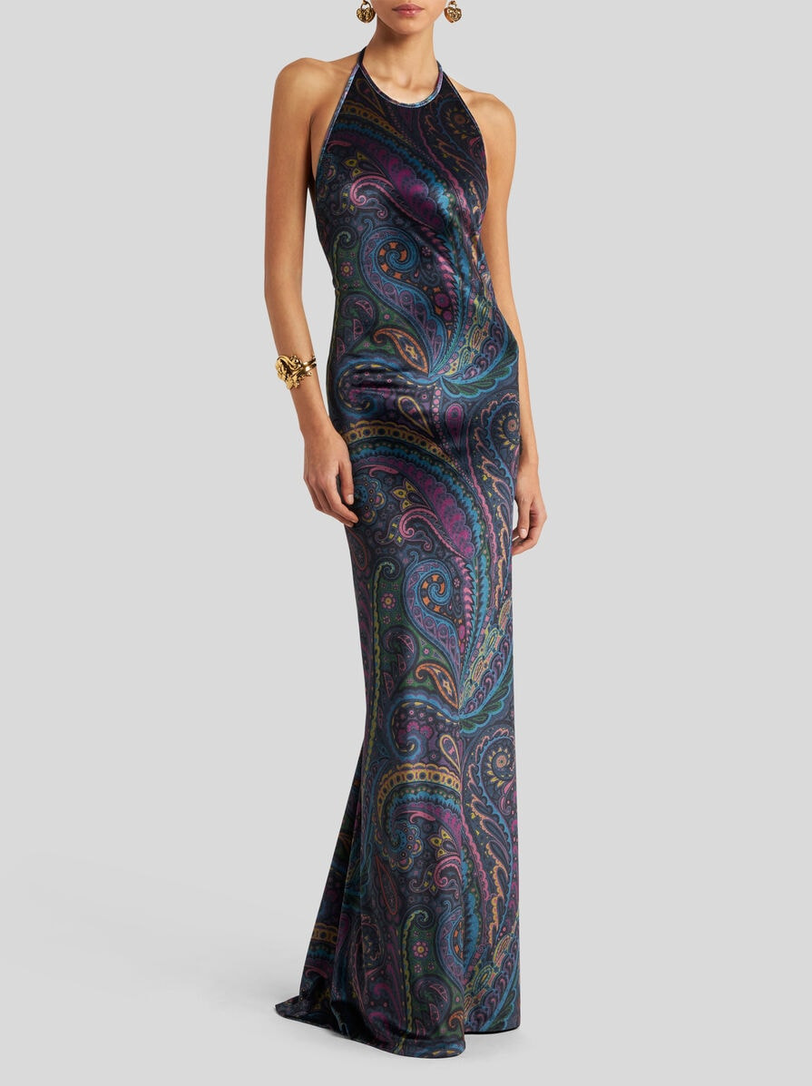 LONG DRESS WITH PAISLEY PRINT - 3