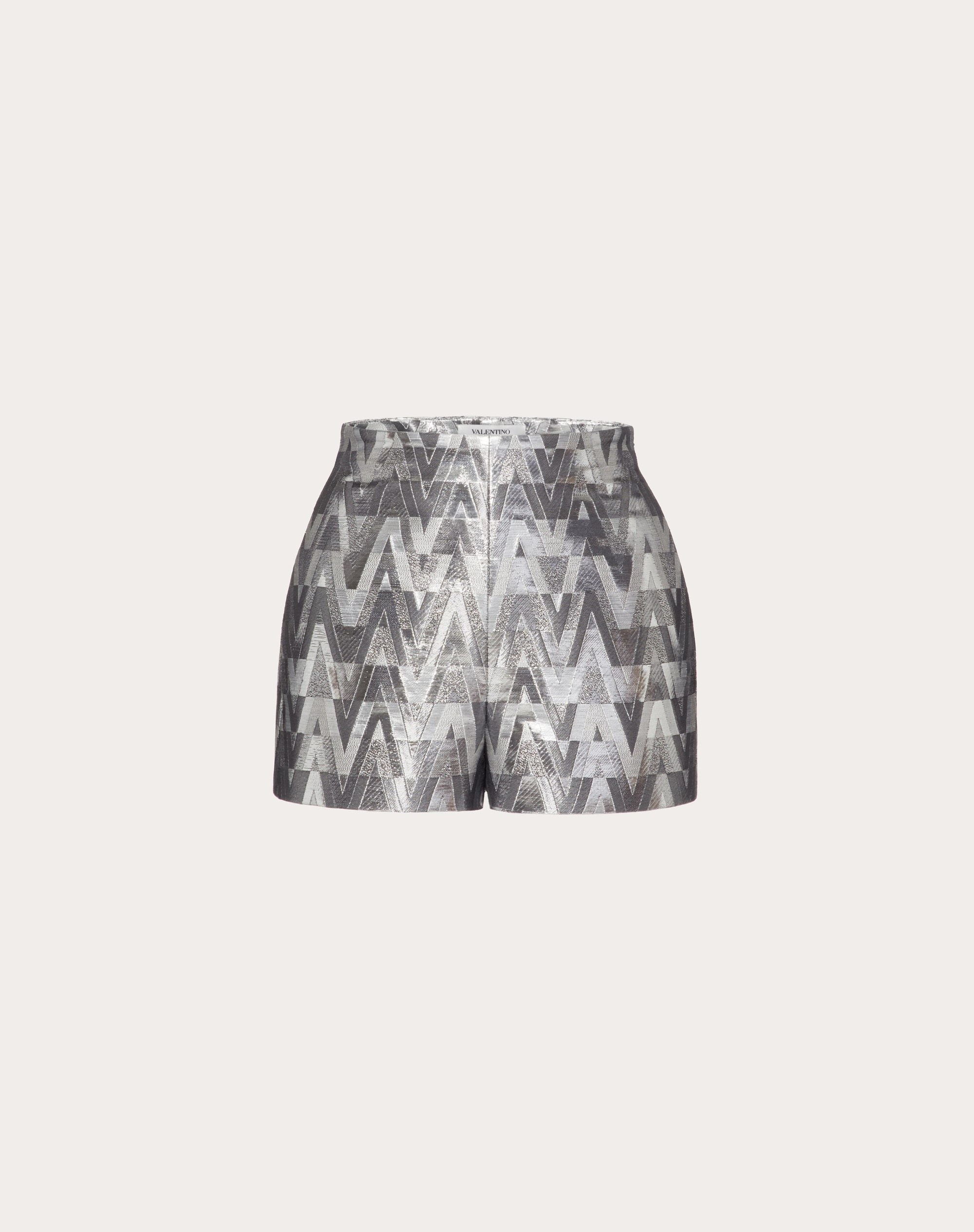 JACQUARD SILVER SHORTS - 1
