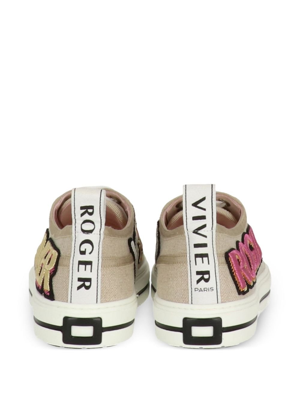 rhinestone-embellished logo sneakers - 3