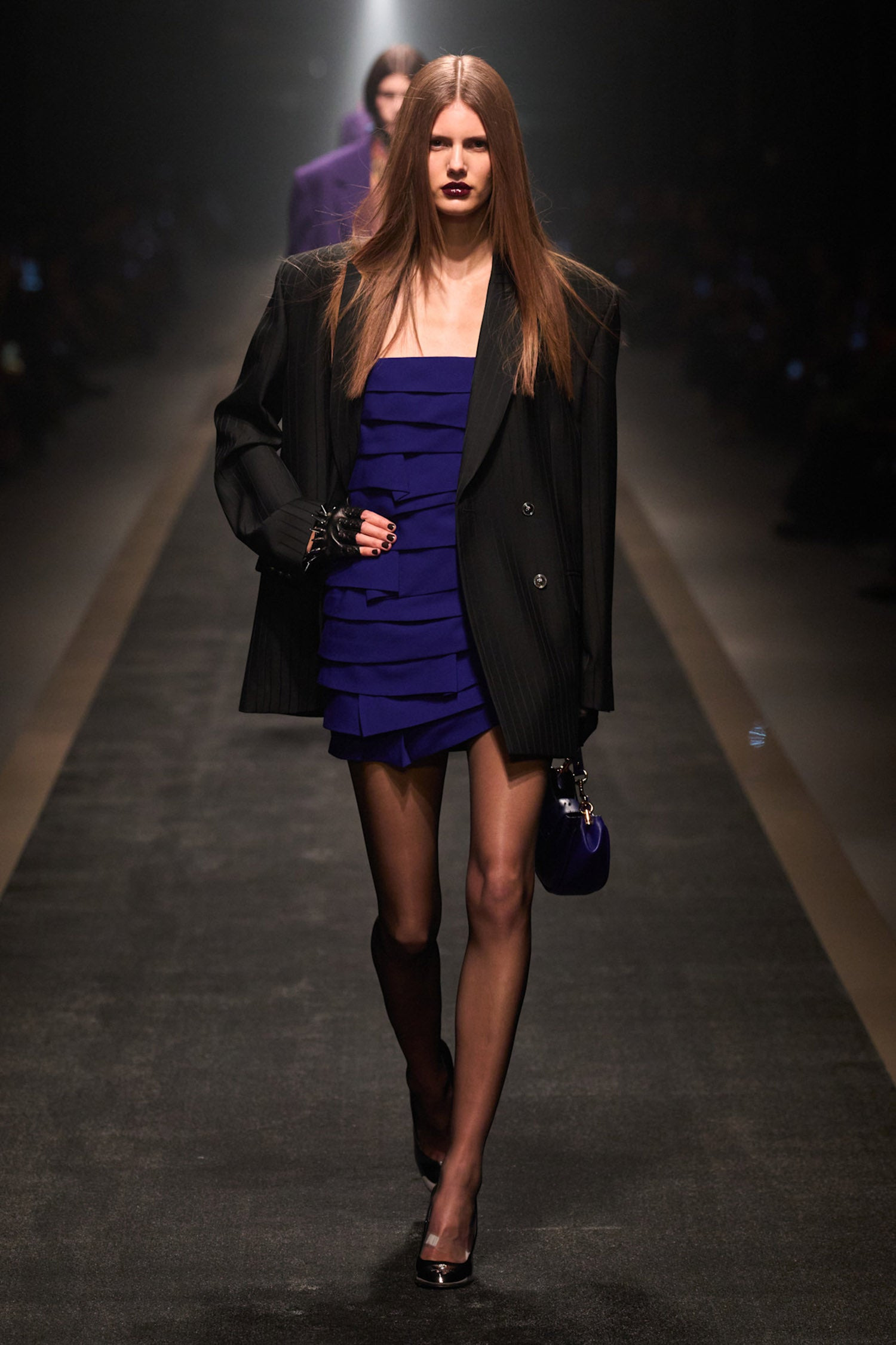 Wool Pinstripe Dv Blazer - 6