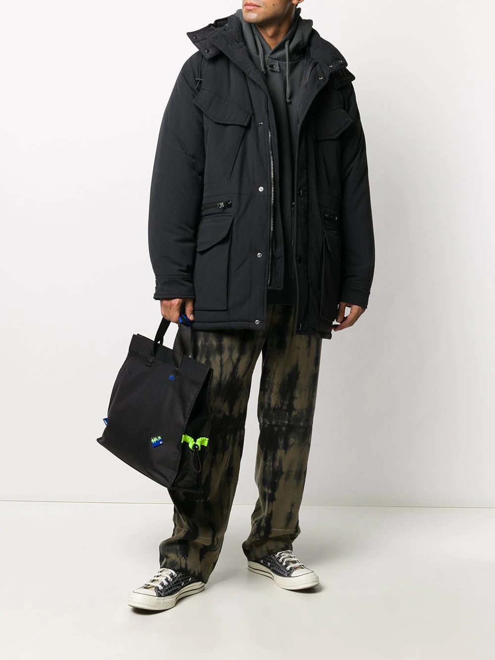 multi-pocket parka jacket - 2