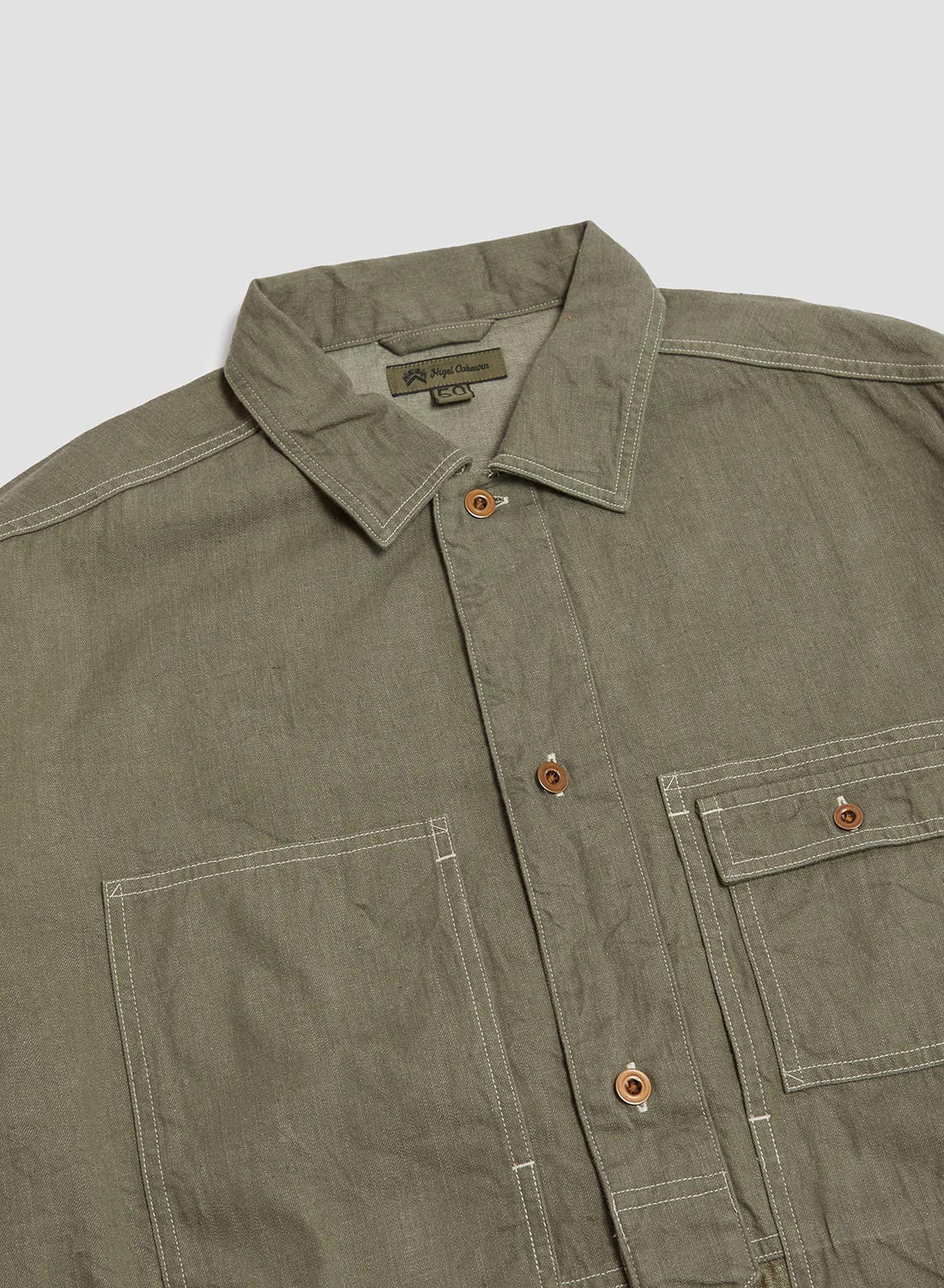 Utility Shirt Type 2 10oz Denim in Green - 2