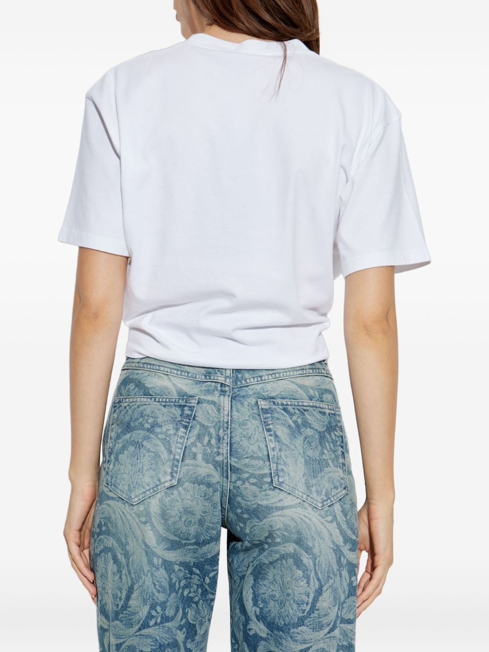 embellished knot-detail T-shirt - 4