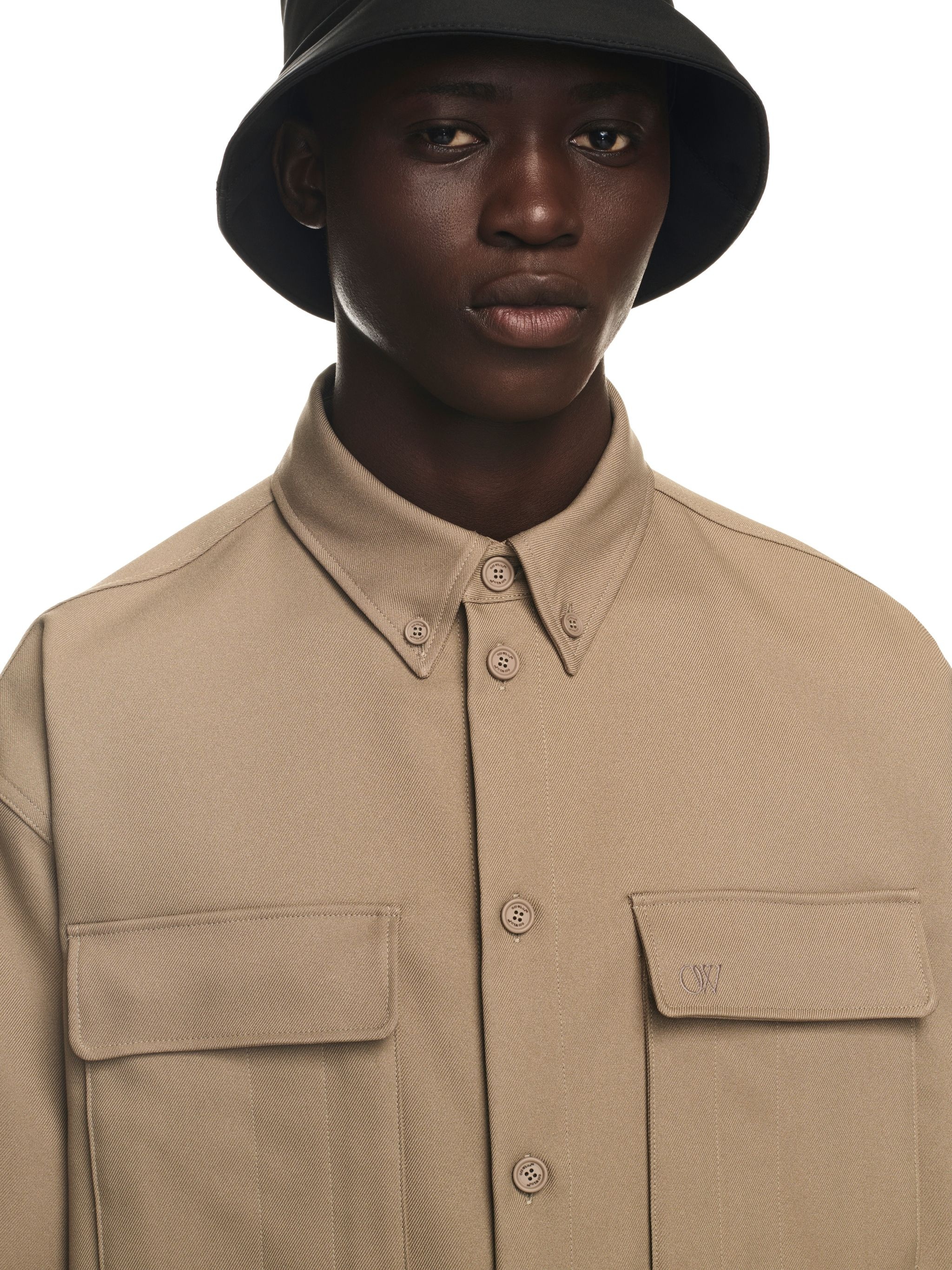 Ow Emb Drill Milit Overshirt - 5