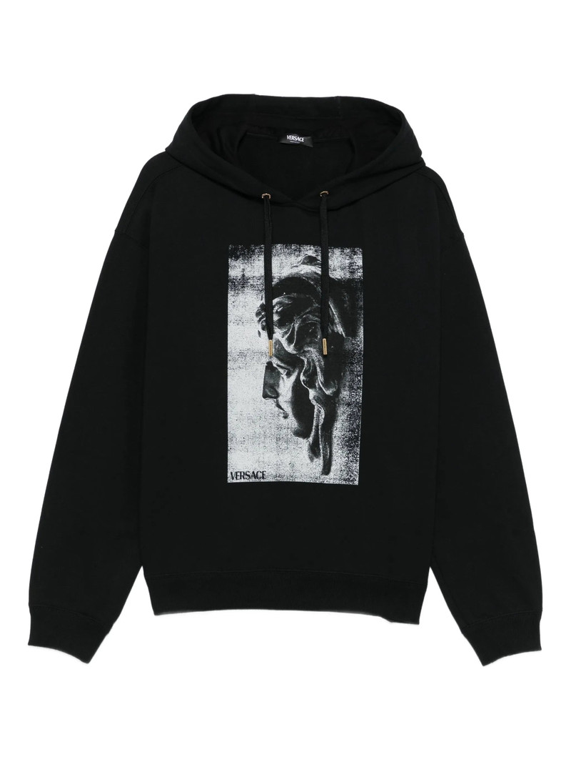 Versace Statue-print Cotton Hoodie 1