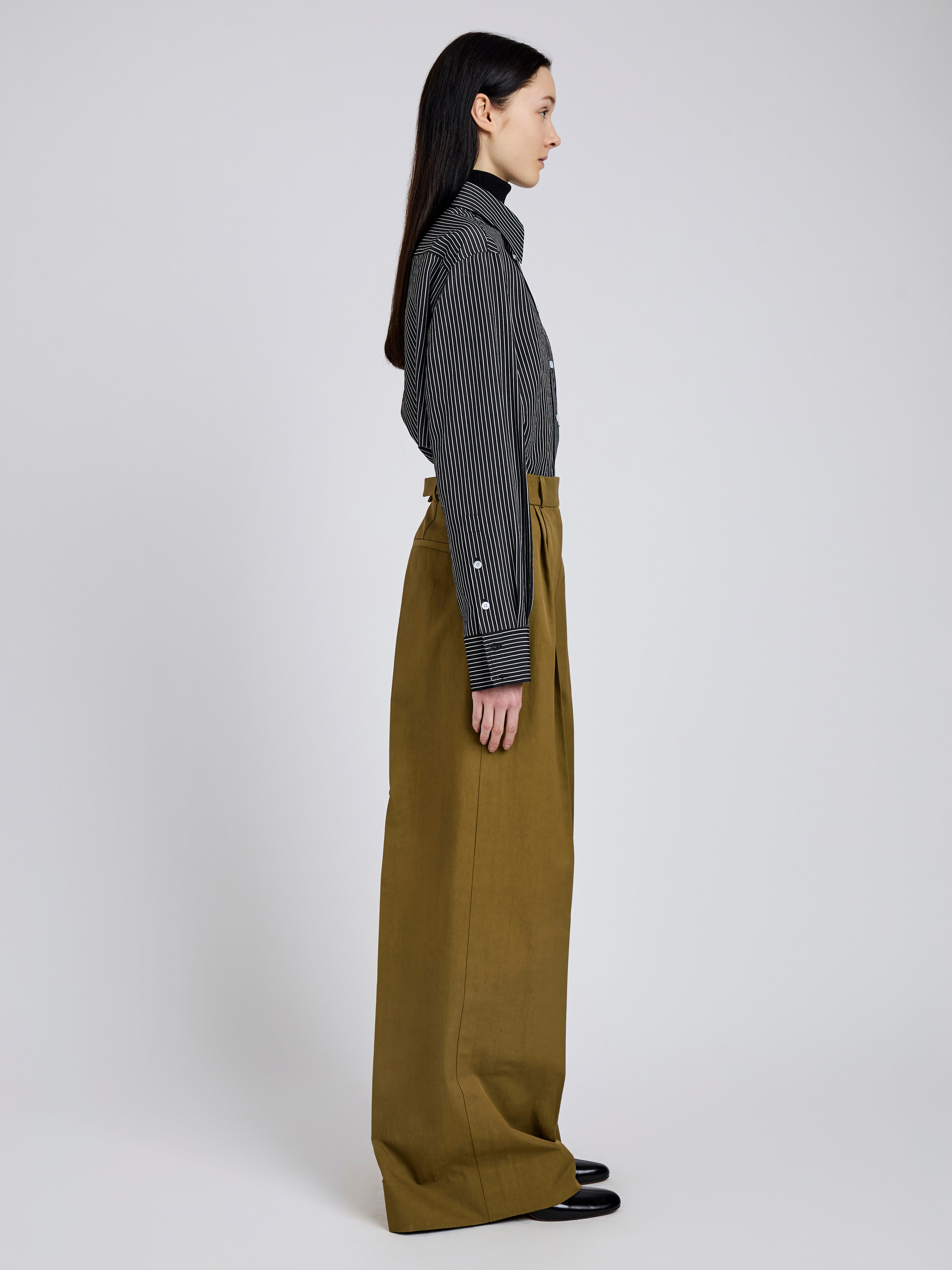 Lynsey Top in Viscose Striped Shirting - 4