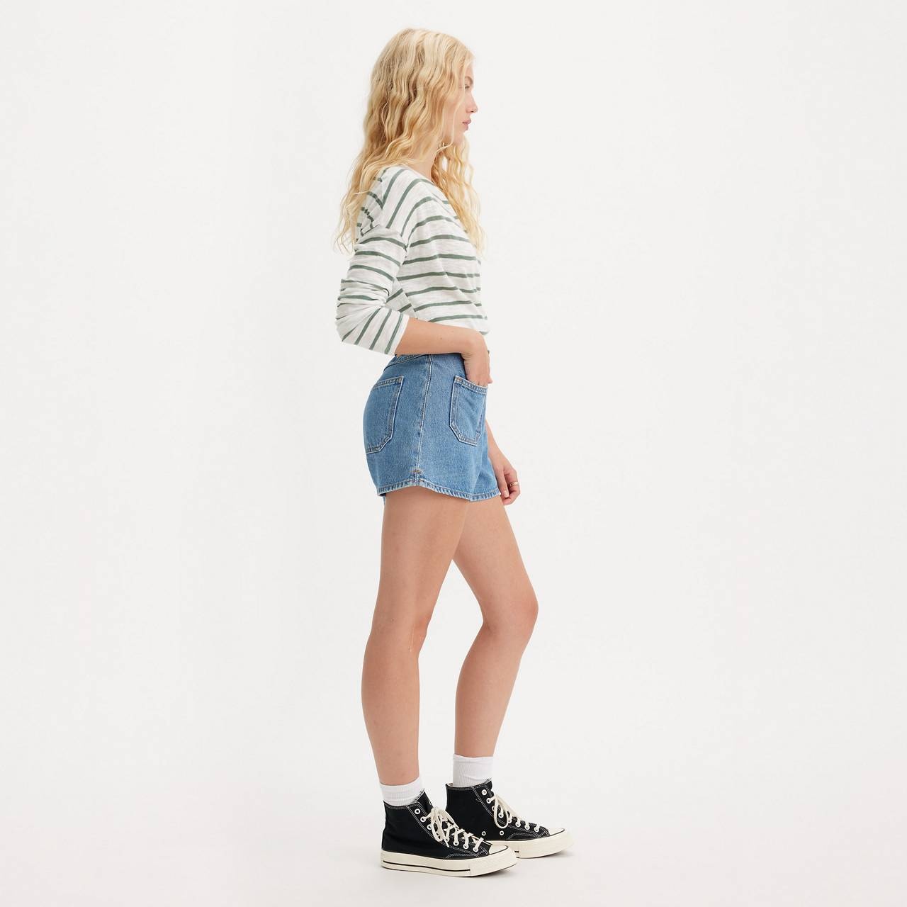 80S MOM PATCH POCKET WOMEN'S SHORTS - 6