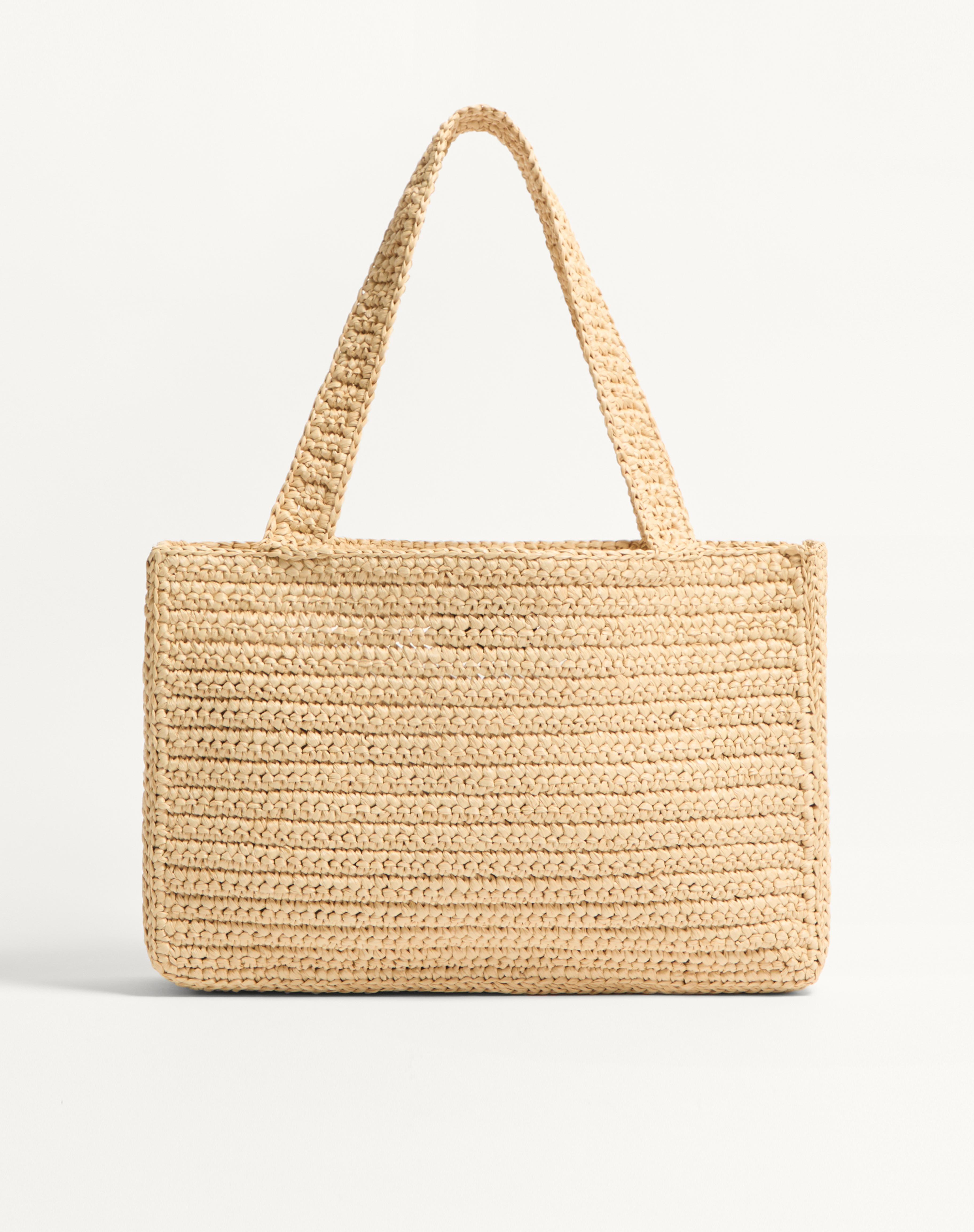 VALENTINO GARAVANI VIVA SUPERSTAR MEDIUM SHOPPING BAG IN SYNTHETIC RAFFIA - 5