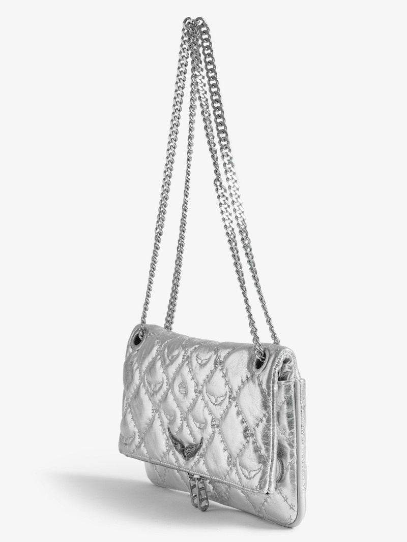 Rock II Silver Metallic Clutch 3