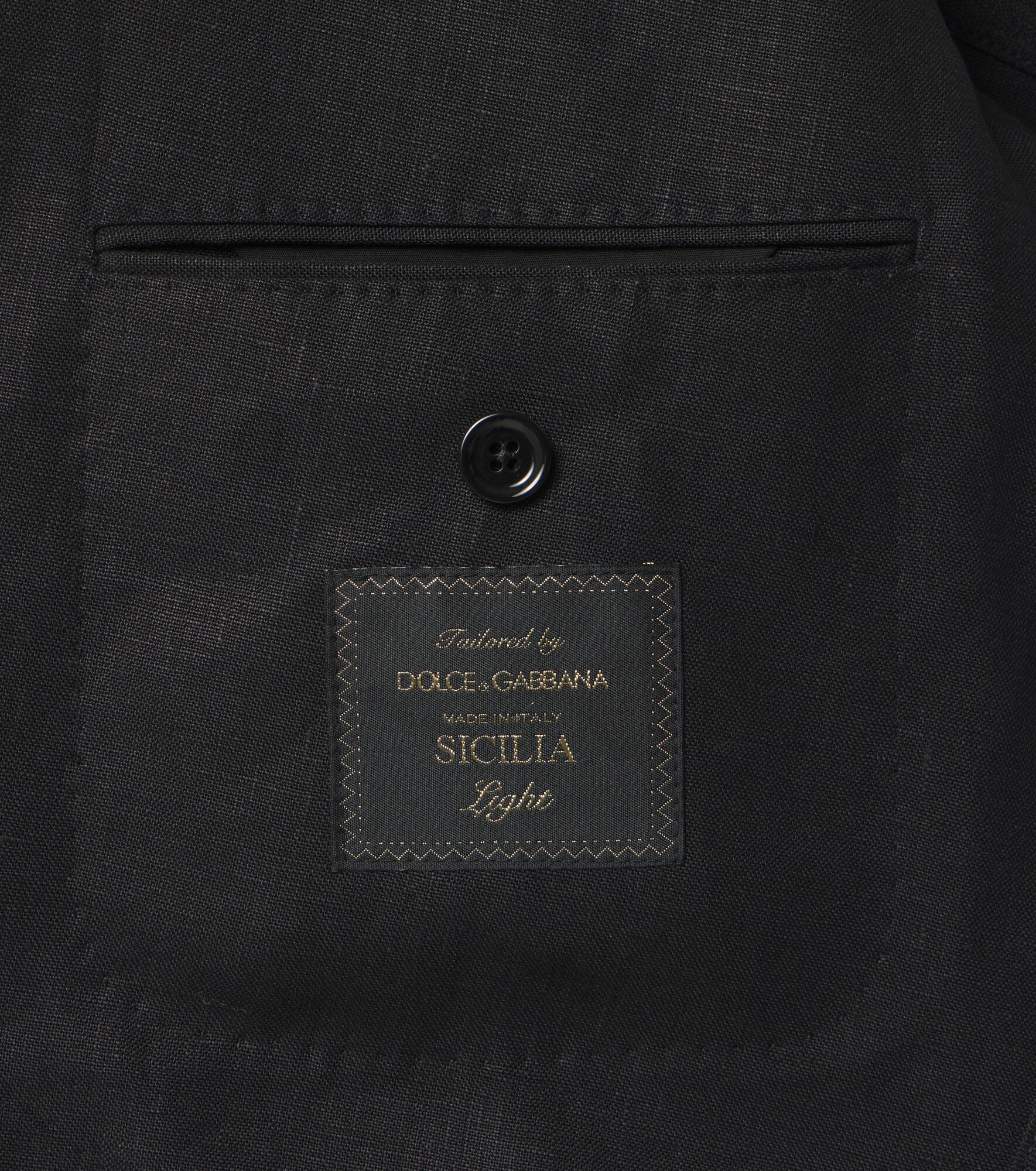 Double-breasted linen suit jacket - 7
