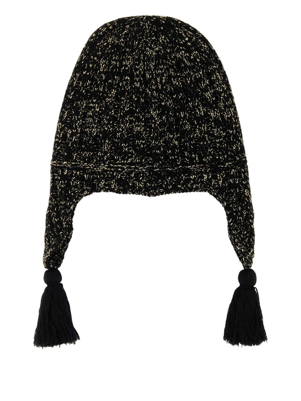 tassel-trimmed knitted hat - 2