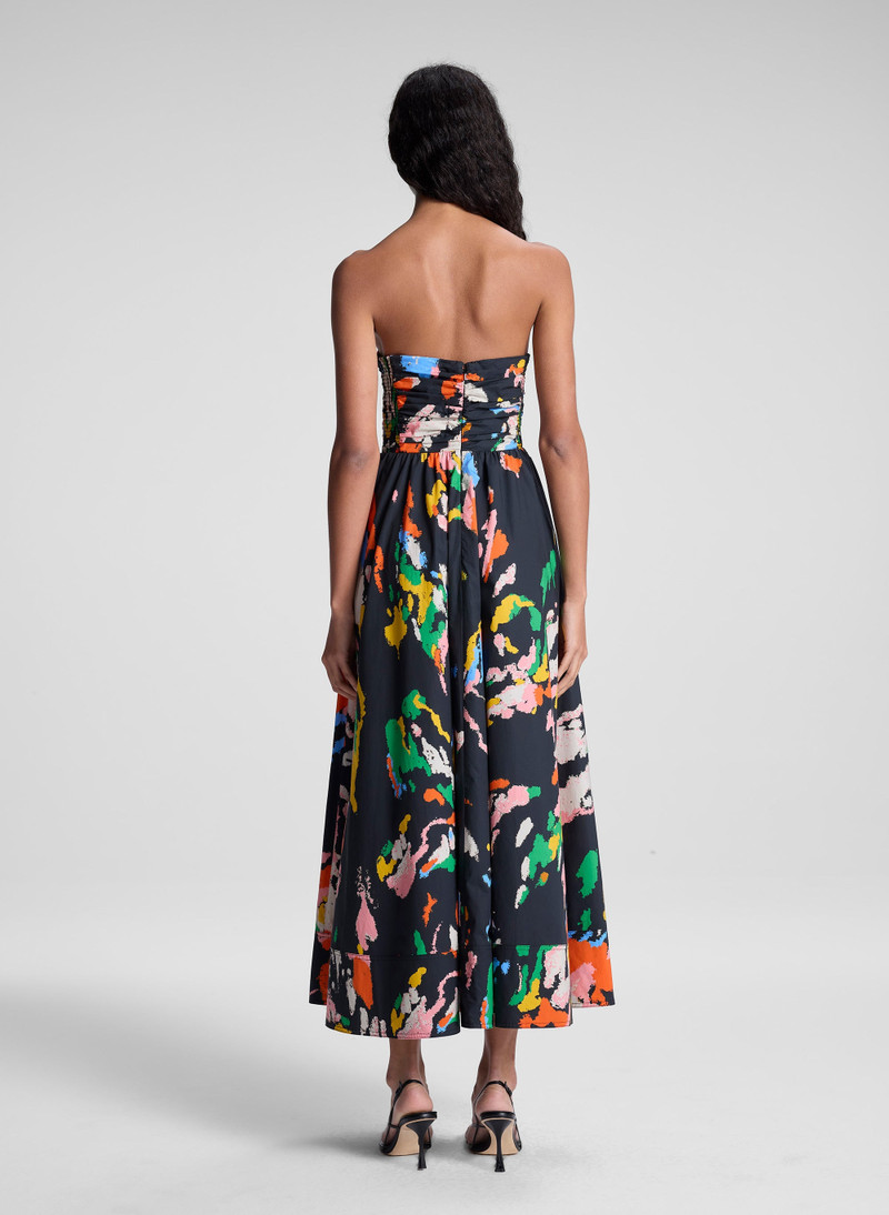 Tate Strapless Printed Midi Dress 6