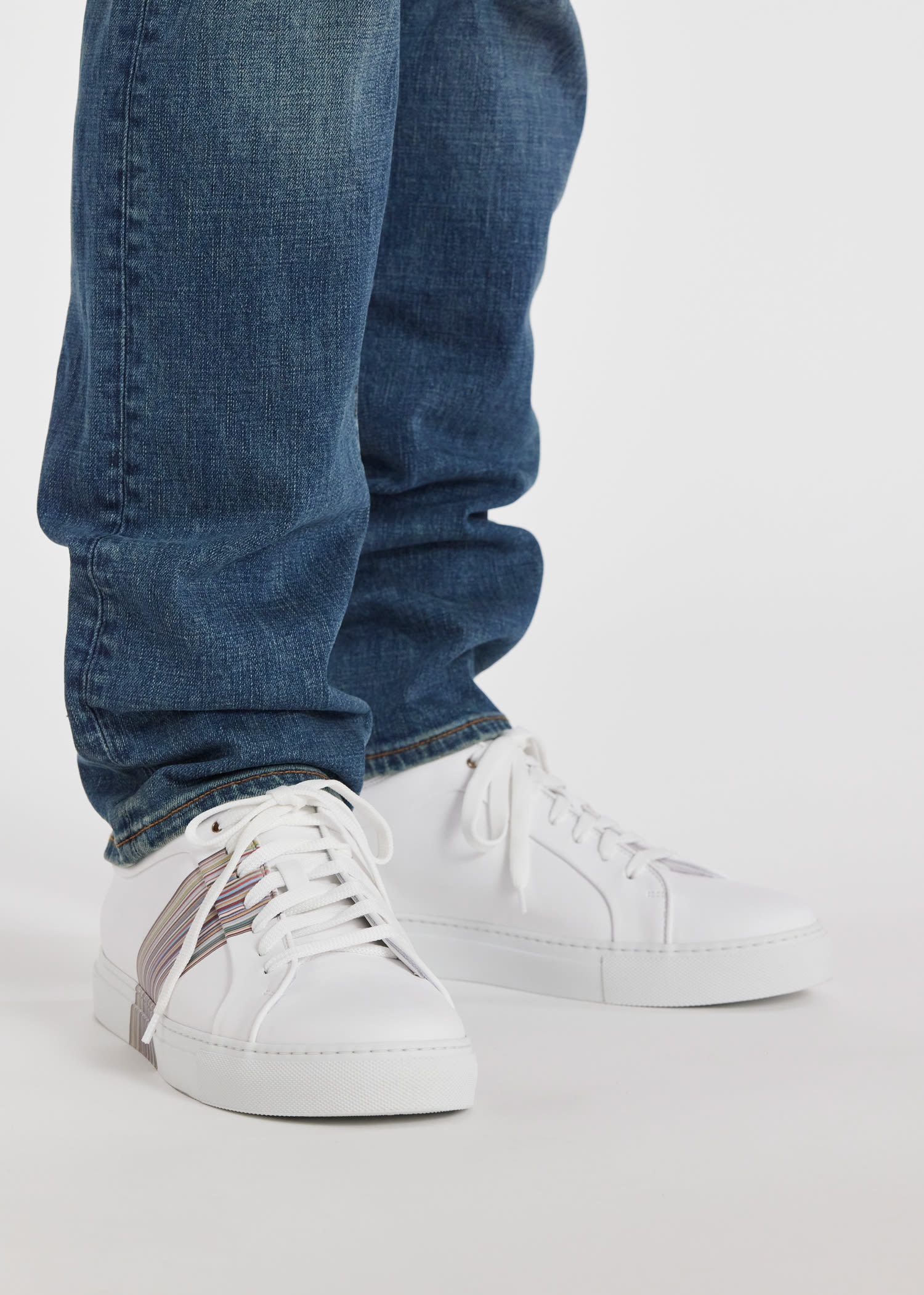Leather 'Basso' Sneakers With 'Signature Stripe' Panel - 6