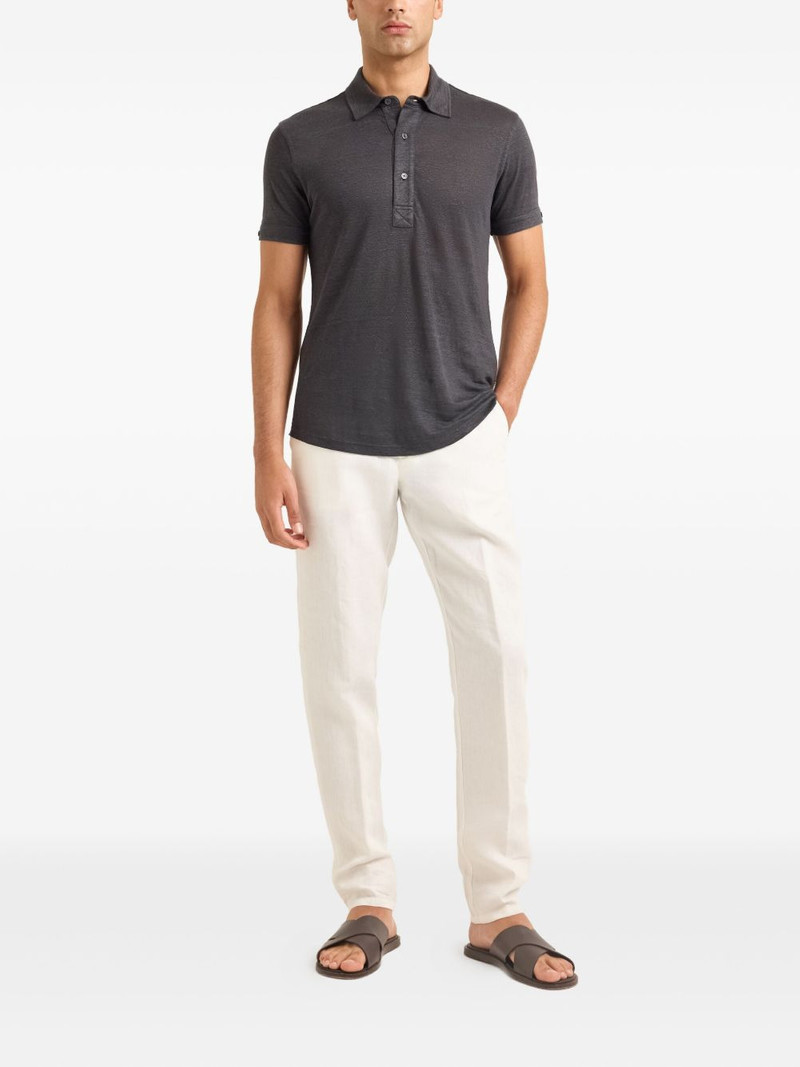 ORLEBAR BROWN Sebastian linen short-sleeve polo shirt outlook