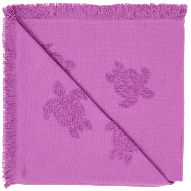 Beach Fouta in Organic Cotton Turtles Jacquard - 2