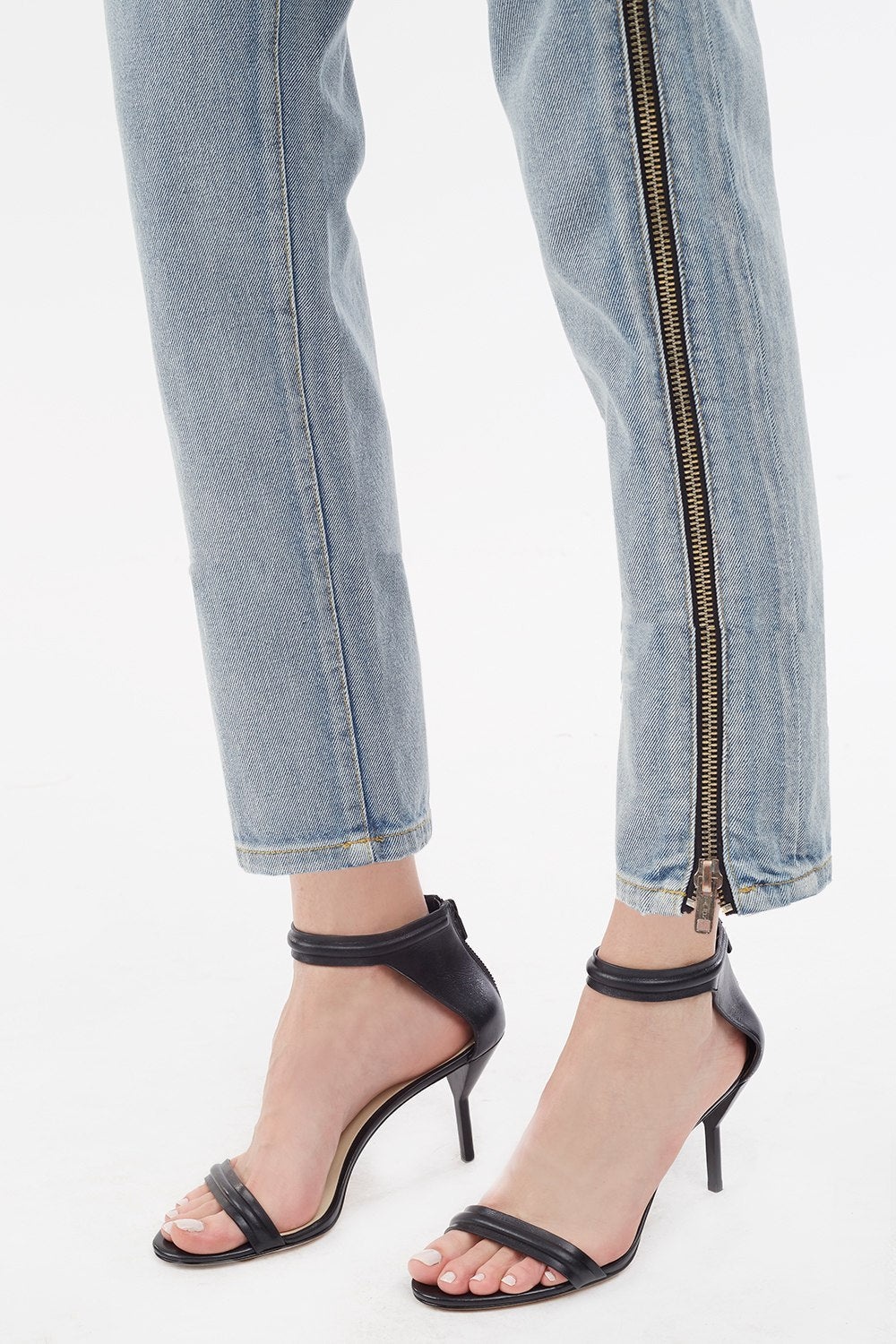 Zippered Denim Pant - 4