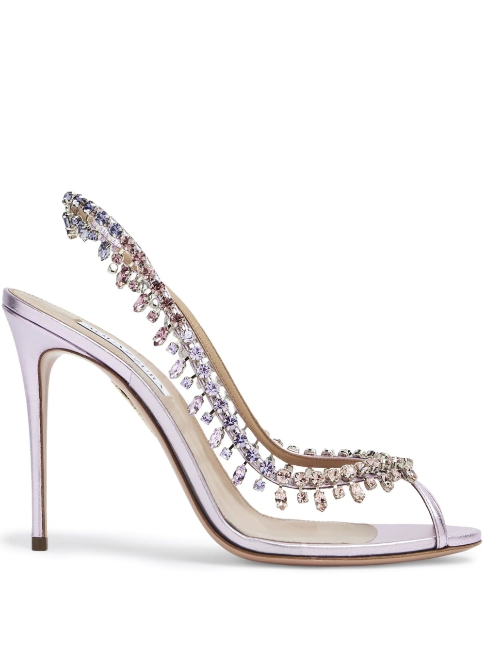 crystal-embellished slingback pumps - 1