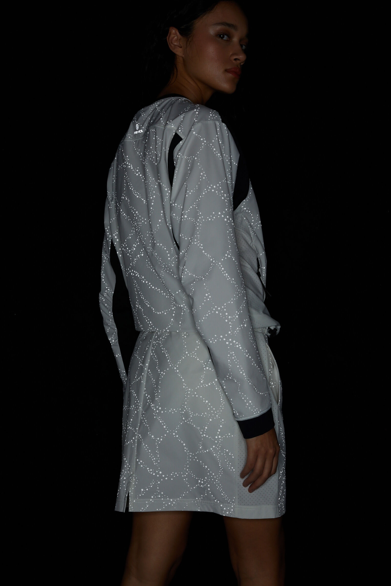 Reflective skirt i go vroom vroom top