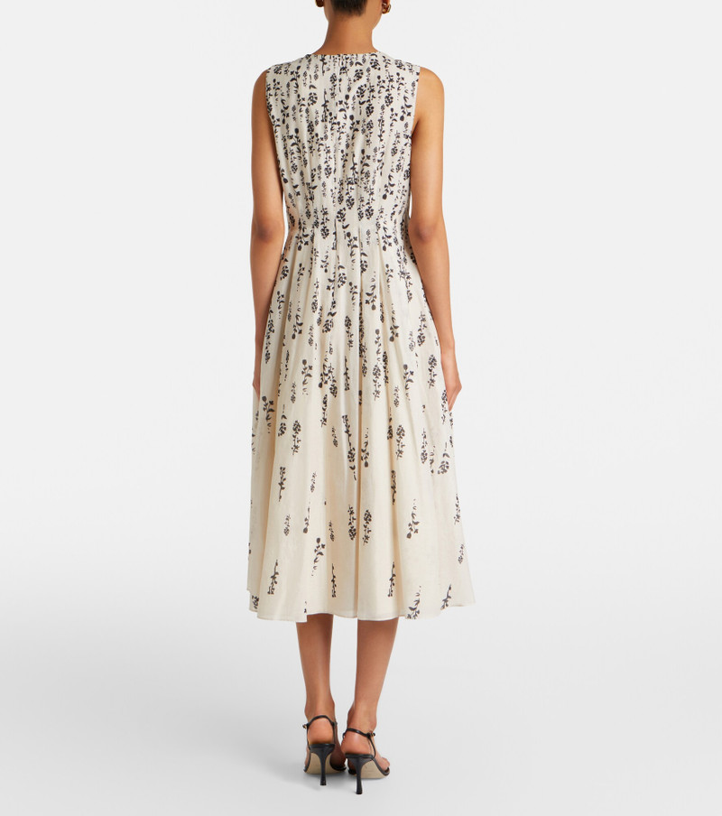 Embellished floral cotton voile midi dress 6