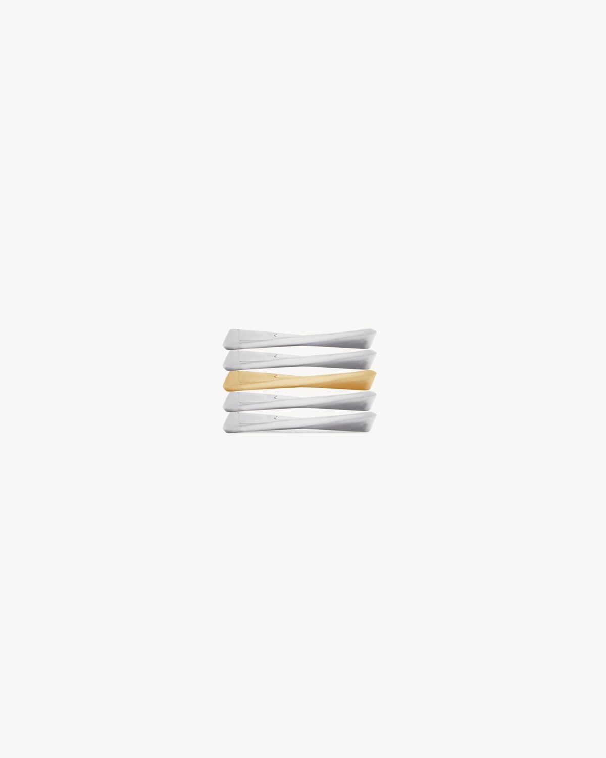 TWIST RINGS IN 18K GREY GOLD AND 18K YELLOW GOLD - 3